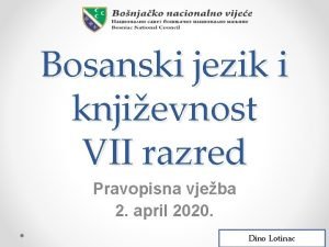 Bosanski jezik za 7 razred gramatika