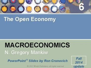 6 The Open Economy MACROECONOMICS N Gregory Mankiw