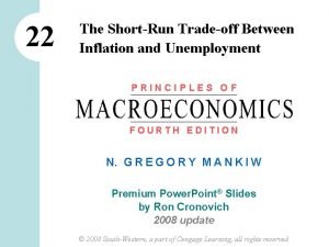 22 The ShortRun Tradeoff Between Inflation and Unemployment