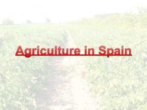 Agriculture in spain