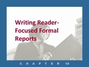 Difference between formal and informal reports