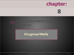 chapter 8 Unemployment and Inflation KrugmanWells 2009 Worth