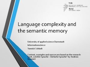 Semantic complexity