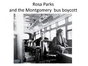 Rosa parks bus boycott