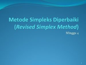 Metode revised simplex