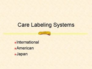 Ginetex care labeling system