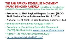 Pan african federalist movement