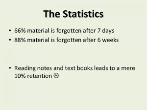 The Statistics 66 material is forgotten after 7