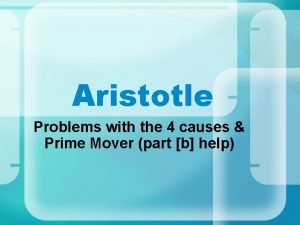 Aristotle first mover