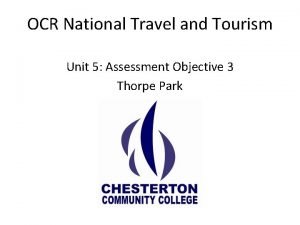 Ocr travel and tourism
