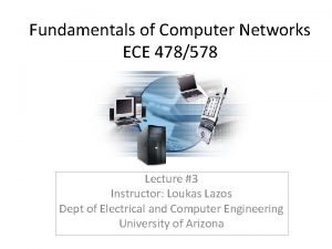 Fundamentals of Computer Networks ECE 478578 Lecture 3