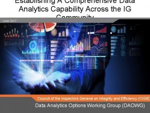 Data analytics capability framework