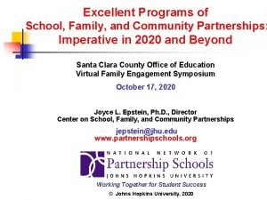 Excellent Programs of School Family and Community Partnerships