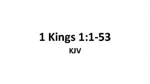 1 kings 1:1-53