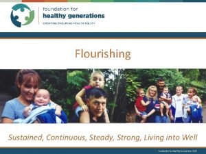 Flourishing Sustained Continuous Steady Strong Living into Well