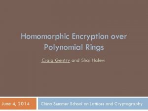 Craig gentry homomorphic encryption