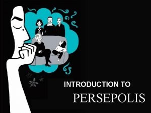 Persepolis table of contents