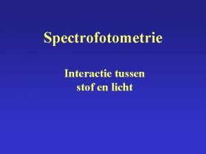 Blokschema spectrofotometer
