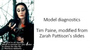 Model diagnostics Tim Paine modified from Zarah Pattisons