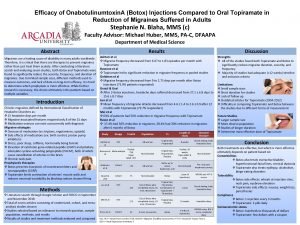 Efficacy of Onabotulinumtoxin A Botox Injections Compared to