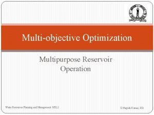 Multiobjective Optimization Multipurpose Reservoir Operation Water Resources Planning