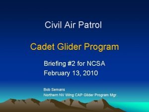 Civil air patrol glider