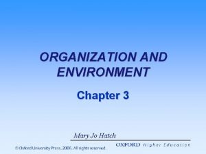Organizational environment theory