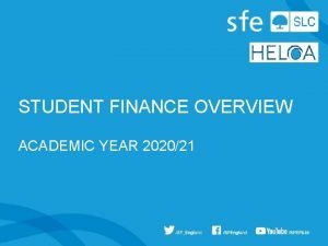 STUDENT FINANCE OVERVIEW ACADEMIC YEAR 202021 i STUDENT