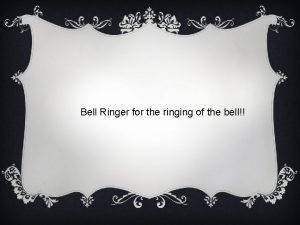 Order of operations bell ringer