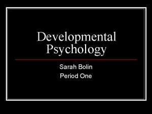 Developmental theories