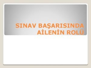 SINAV BAARISINDA ALENN ROL nk anne babassnz ve