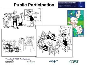 Public Participation Consultant CMDC Joint Venture Public Participation