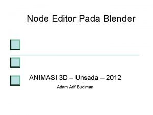 Blender node editor