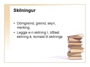 Skilningur Dmgreind skyn merking Leggja en skilning last