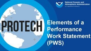 What is a performance work statement