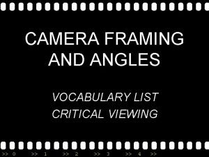 List of camera angles