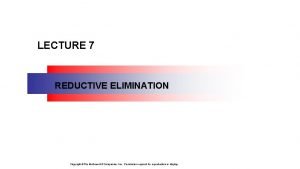 Reductive elimination reaction