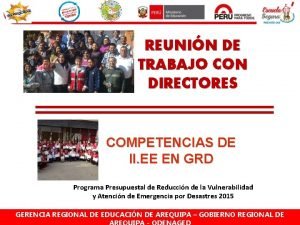 REUNIN DE TRABAJO CON DIRECTORES COMPETENCIAS DE II