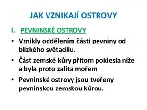 Korálové ostrovy příklady