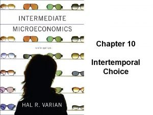 Intertemporal budget constraint Intertemporal budget constraint