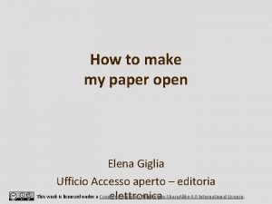 How to make my paper open Elena Giglia