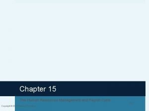 Payroll cycle activities Payroll cycle activities