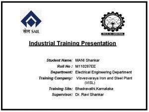 Conclusion of industrial training presentation