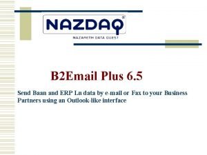 B 2 Email Plus 6 5 Send Baan
