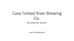 Forked river brewing company swot analysis