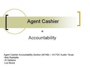 Cashier accountability Cashier accountability