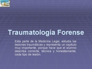 Traumatologia forense