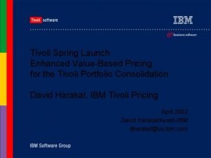 Ibm tivoli pricing