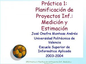 Prctica 1 Planificacin de Proyectos Inf Medicin y