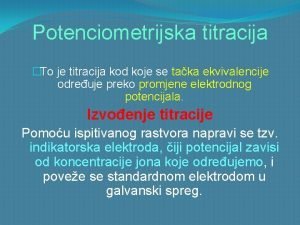 Potenciometrijska titracija